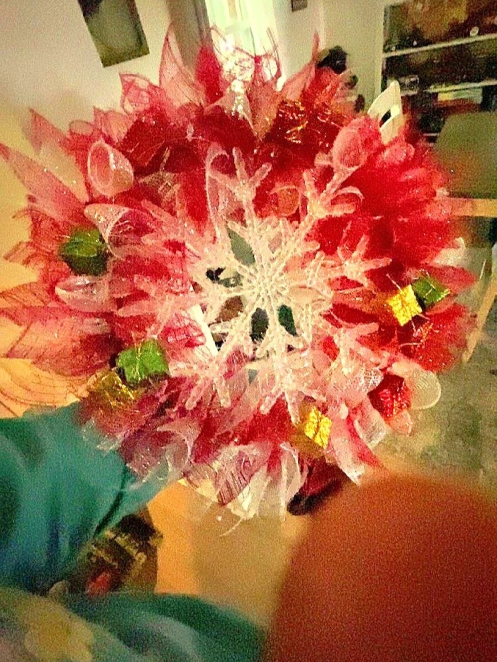 Red & Clear Holiday Ornament